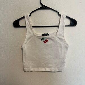 Forever21 Cherry crop tank top